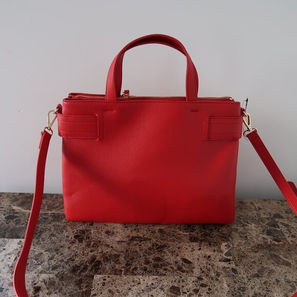 LOVE MOSCHINO BORSA PU ROSSO SATCHEL BAG - Picture 3 of 15